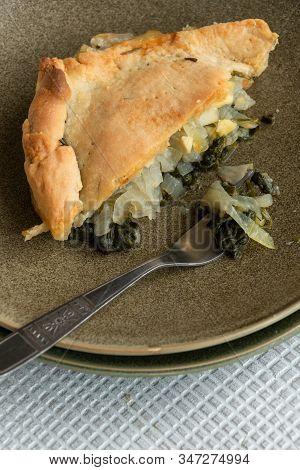 Ready To Eat Italian Schiacciata With Vegetables And Onion, Homemade Bakery Themes, Culinary And Foo