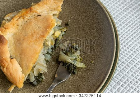 Ready To Eat Italian Schiacciata With Vegetables And Onion, Homemade Bakery Themes, Culinary And Foo