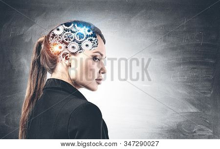 Serious Business Woman, Brainstorm Concept