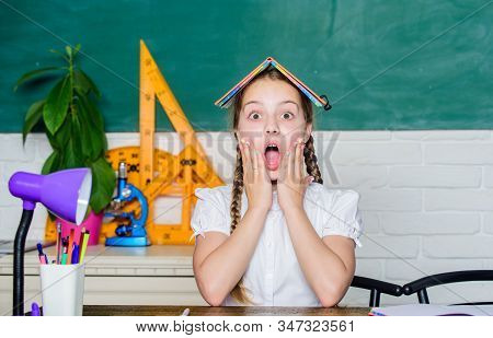 Oh No. Small Girl Study With In School. Formal Informal And Nonformal Education. Future Success Is S