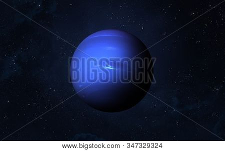 View Of Planet Neptune From Space. Space, Nebula And Planet Neptune. This Image Elements Furnished B
