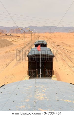 Train Wagons At Hejaz Railway Station Near Wadi Rum, Jordan