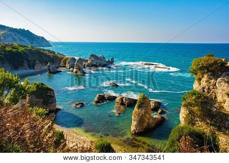 The Black Sea Coast At Kilimli Bay, Near Agva, Sile, In North West Turkey