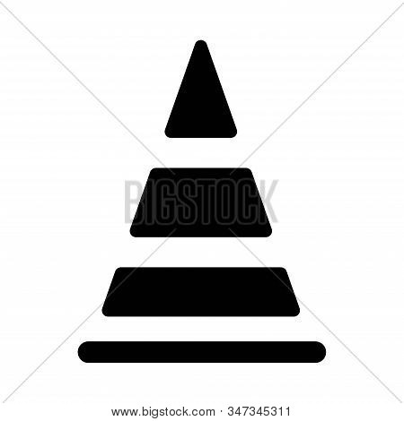 Traffic Cones. Black Highway Traffic Cone With White Stripes.road Repair.
