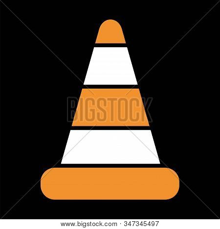 Traffic Cones.orange Highway Traffic Cone With White Stripes.road Repair.