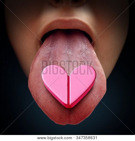 Love Pill And Quaaludes Or Heart Medicine And Virility Medical Concept As A Pharmaceutical Prescript