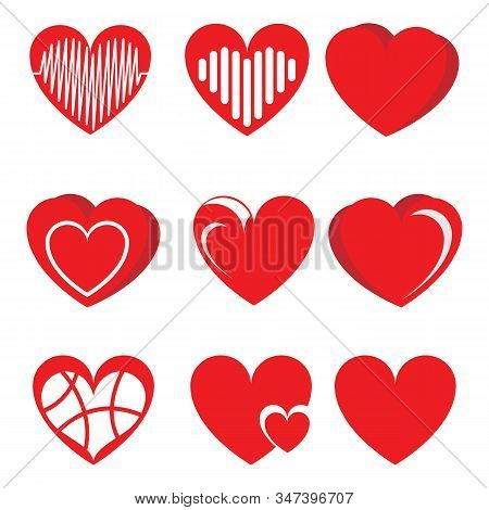 Heart Shape Design Collection Can Use For Any Design Project