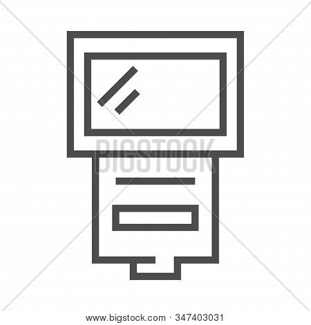 Photo Camera Flach Icon Vector Illustration. Outline Style