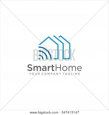 Real Smart House Logo Design Template Vector Stock