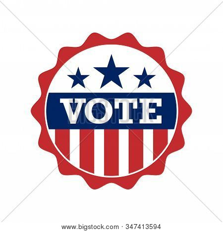 American Presidential Election Badges And Vote Labels.