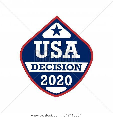 American Presidential Election Badges And Vote Labels.