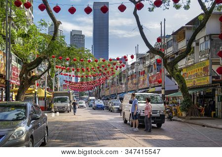 Kuala Lumpur, Malaysia - December 27, 2019. Jalan Alor Street Known For A Large Number Of Short-live
