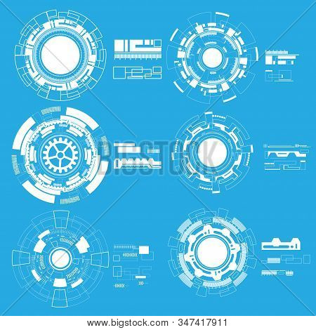 Vector Abstract Technology Cycle Background. Template Brochure And Layout Design