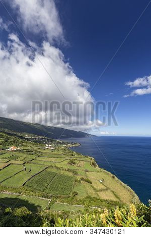 Portrait View Of Ponta Da Queimada In The Azores.