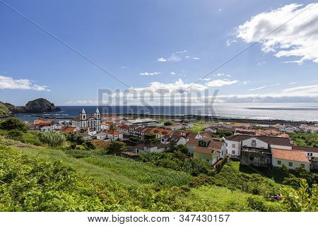 The Beautiful Village Of Lajes Do Pico On Pico Island In The Azores, Portugal.