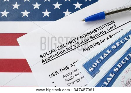 United States Social Security Number Cards Lies On Application From Social Security Administration W