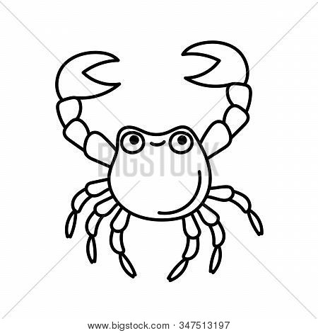 Cute Crab Coloring Vector &amp; Photo (Free Trial) | Bigstock