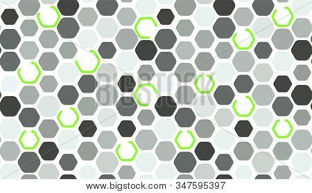 Hexagon Seamless Pattern Geometric Vector Background. Abstract Minimalistic Flat Simple Honeycomb De