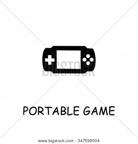 Portable Game Flat Vector Icon. Hand Drawn Style Design Illustrations.