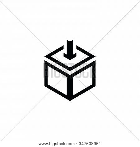 Vector Download Sign. Vector Illustration On A White Background.