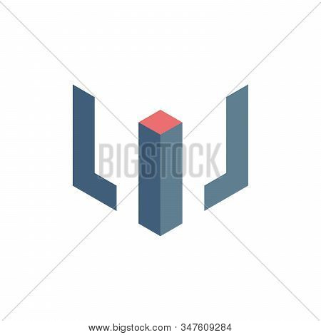 Lil Cube Logo Design Icon. Vector Illustration. Design