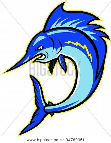 การ์ตูนการกระโดดของปลาฉนาก sailfish