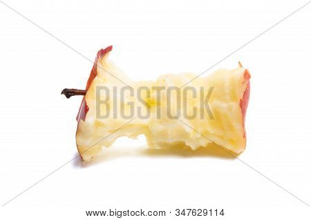 Apple Core Delicious Food Isolated On White Background