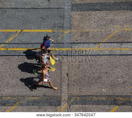 Bridgetown, Barbados, December 2, 2017: Cruise Ships Have Gotten So Large That Many Are Forced To Do