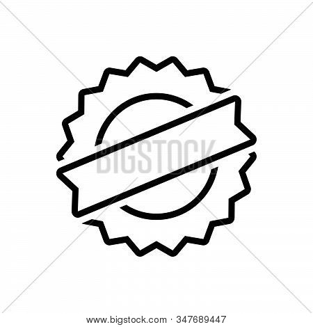 Black Line Icon For Premium-quality Premium-quality Guarantee Approval Best-quality Stamp Seal Certi