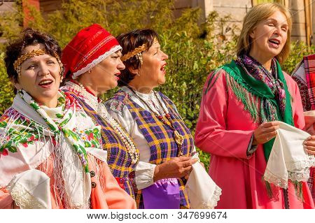 Petrozavodsk,russia-september 15th,2019:amateur Russian Folk Song Emsemble 