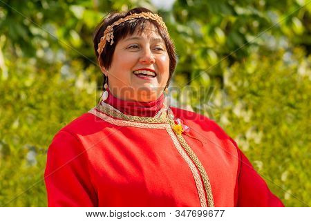 Petrozavodsk,russia-sertember 15th,2019:soloist Of The Folk Song Ensemble 