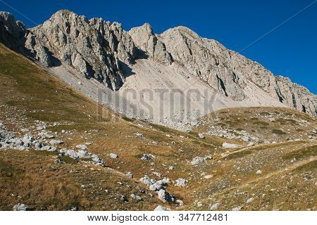 The Summit Of Monte Terminillo During The Autumn Season In Lazio