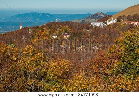 Little Village In The Autumn Forest In The Mount Terminillo, Lazio