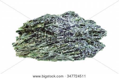 Closeup Of Sample Of Natural Mineral From Geological Collection - Unpolished Actinolite Rock Isolate