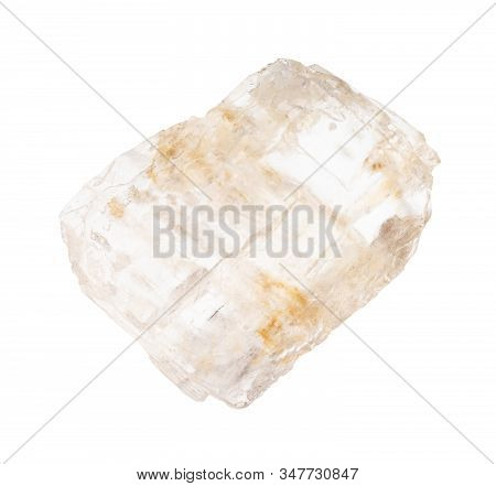 Closeup Of Sample Of Natural Mineral From Geological Collection - Petalite (castorite) Crystal Isola