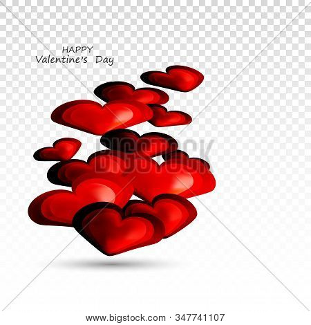 Happy Valentines Day Rad Hearts Design Vector Illustration