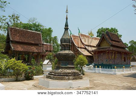 Luang Prabang, Laos - April 14, 2012: Xieng Thong Temple In Luang Prabang, Laos. Wat Xieng Thong Was