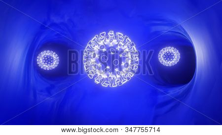 3d Rendering Illustration. Coronavirus 2019-ncov Novel Coronavirus Concept Responsible For Asian Flu
