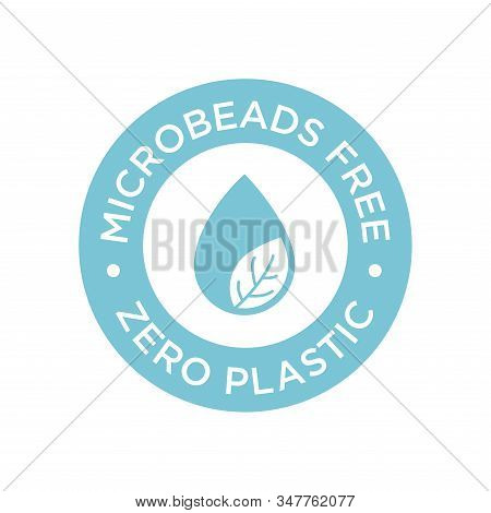 Microbeads Free Icon. Zero Plastic Round Symbol.