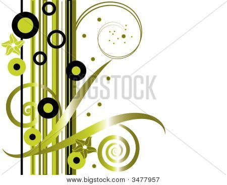 Trendy Green Floral