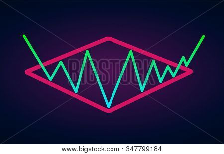 Diamond Pattern - Bullish Formation Continuation Figure, Chart Technical Analysis. Vector Stock, Cry