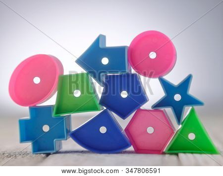 color ful toy's block with geomertry shape