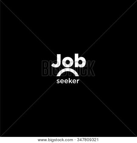 Creative Logo Design Of Job And Human With Dark Background - Eps10 - Vector.