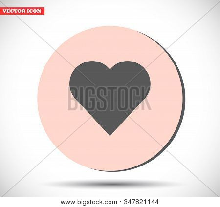 Heart Vector Icon , Lorem Ipsum Flat Design