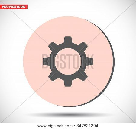 Gears Vector Icon , Lorem Ipsum Flat Design