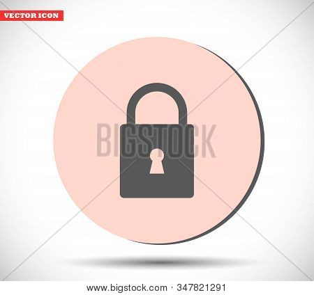 Lock Vector Icon , Lorem Ipsum Flat Design