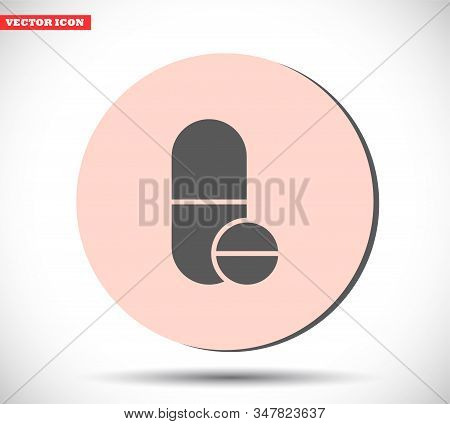 Pills Vector Icon , Lorem Ipsum Flat Design