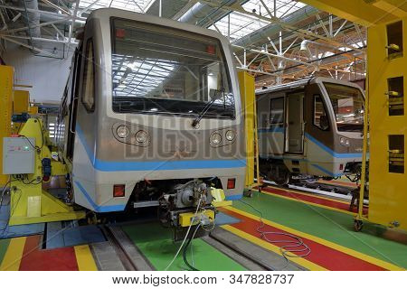 Subway Train Service Depot. Moscow, Russia