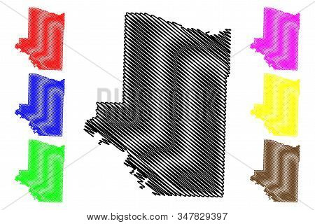 Hempstead County, Arkansas (u.s. County, United States Of America,usa, U.s., Us) Map Vector Illustra