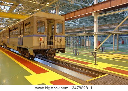 Subway Train Service Depot. Moscow, Russia